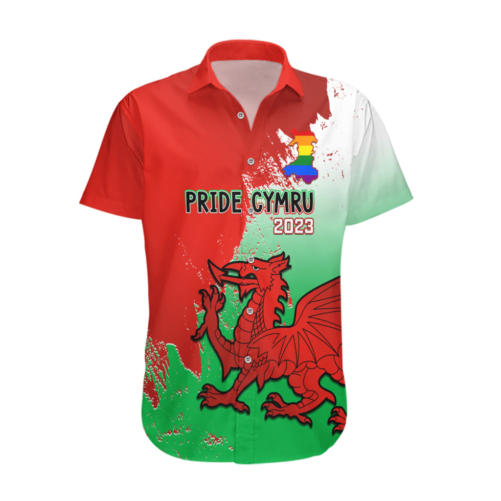 Custom Pride Cymru Hawaiian Shirt 2023 Wales LGBT With Welsh Red Dragon - Wonder Print Shop