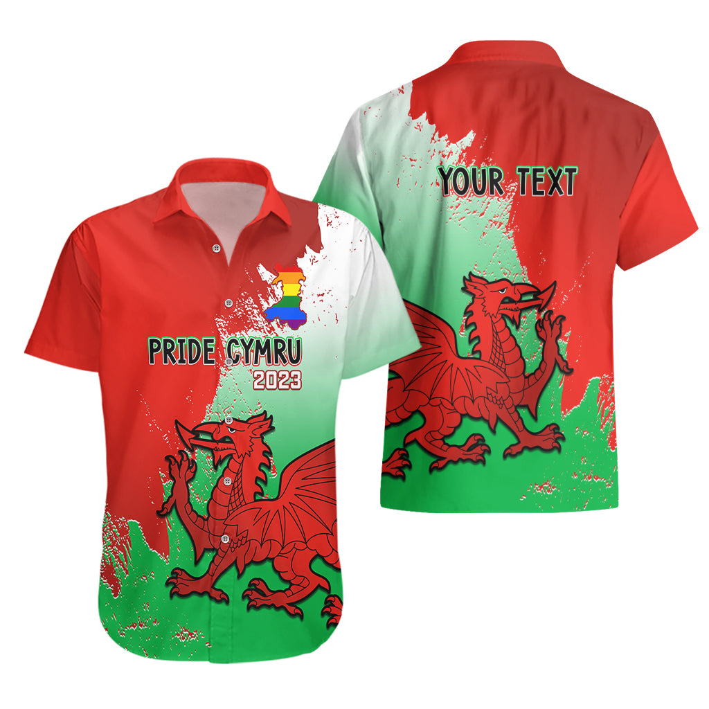 Custom Pride Cymru Hawaiian Shirt 2023 Wales LGBT With Welsh Red Dragon - Wonder Print Shop