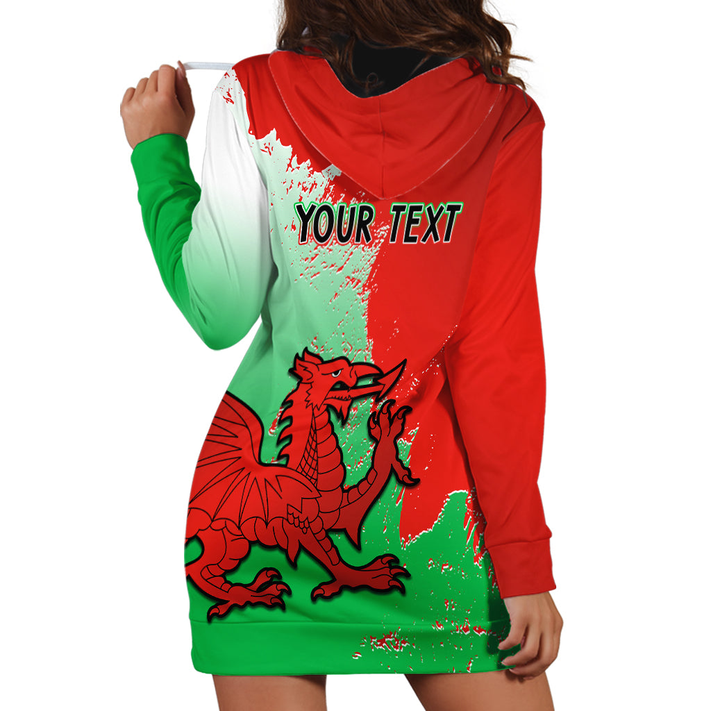 Custom Pride Cymru Hoodie Dress 2023 Wales LGBT With Welsh Red Dragon - Wonder Print Shop