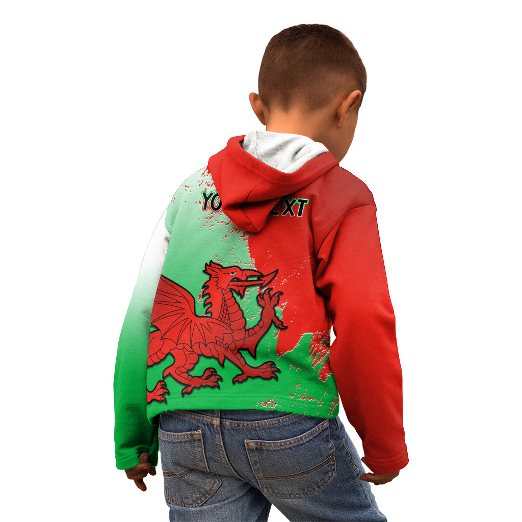 Custom Pride Cymru Kid Hoodie 2023 Wales LGBT With Welsh Red Dragon - Wonder Print Shop
