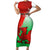 Custom Pride Cymru Short Sleeve Bodycon Dress 2023 Wales LGBT With Welsh Red Dragon - Wonder Print Shop