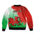 Custom Pride Cymru Sleeve Zip Bomber Jacket 2023 Wales LGBT With Welsh Red Dragon - Wonder Print Shop