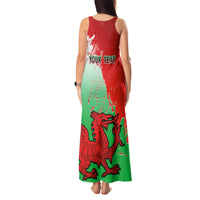 Custom Pride Cymru Tank Maxi Dress 2023 Wales LGBT With Welsh Red Dragon - Wonder Print Shop