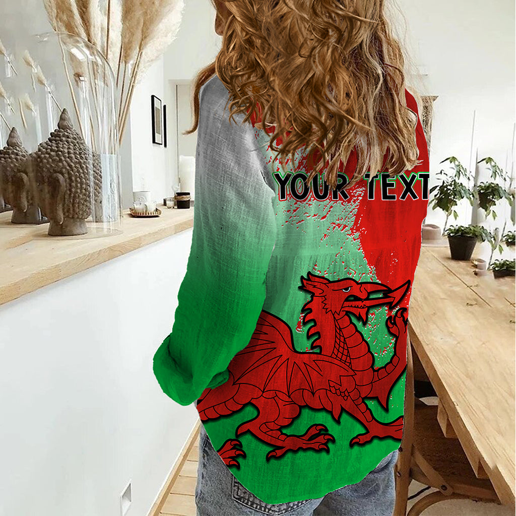 Custom Pride Cymru Women Casual Shirt 2023 Wales LGBT With Welsh Red Dragon - Wonder Print Shop