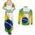 Brazil Couples Matching Summer Maxi Dress and Long Sleeve Button Shirts Sete de Setembro Happy Independence Day - Wonder Print Shop