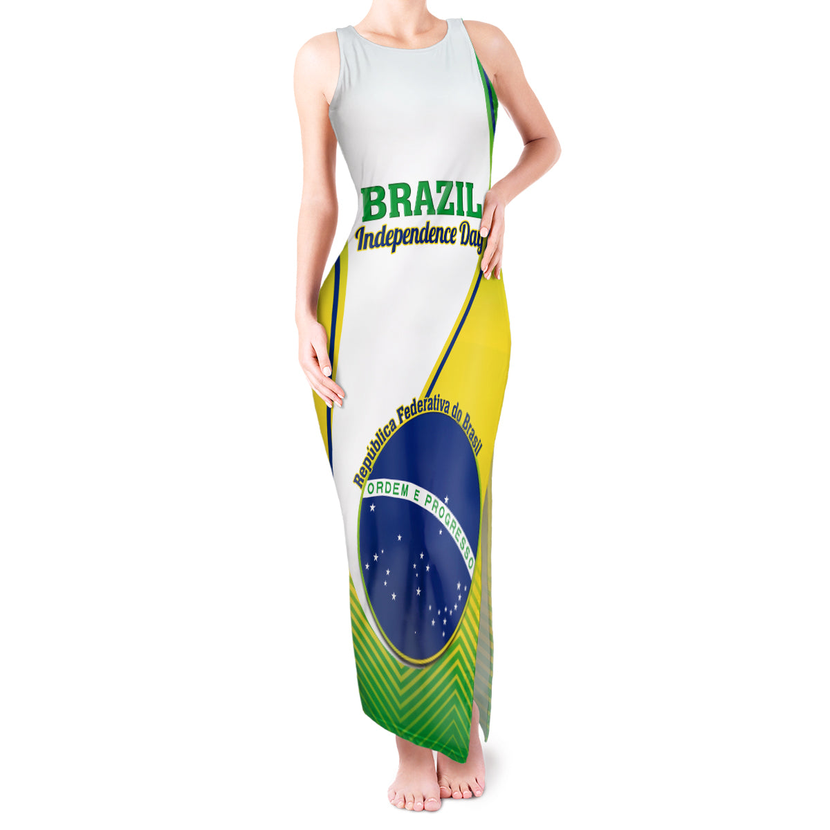 Brazil Tank Maxi Dress Sete de Setembro Happy Independence Day - Wonder Print Shop