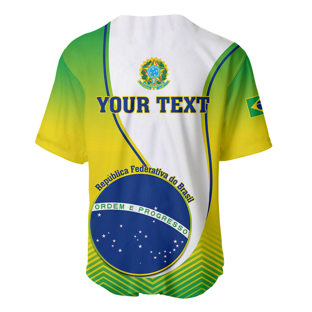 Custom Brazil Baseball Jersey Sete de Setembro Happy Independence Day - Wonder Print Shop