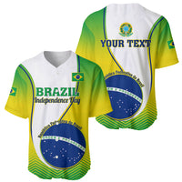 Custom Brazil Baseball Jersey Sete de Setembro Happy Independence Day - Wonder Print Shop