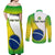 Custom Brazil Couples Matching Off Shoulder Maxi Dress and Long Sleeve Button Shirts Sete de Setembro Happy Independence Day - Wonder Print Shop
