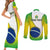 Custom Brazil Couples Matching Short Sleeve Bodycon Dress and Long Sleeve Button Shirts Sete de Setembro Happy Independence Day - Wonder Print Shop