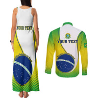 Matching tank maxi dress and long-sleeve button shirt set, back view green print