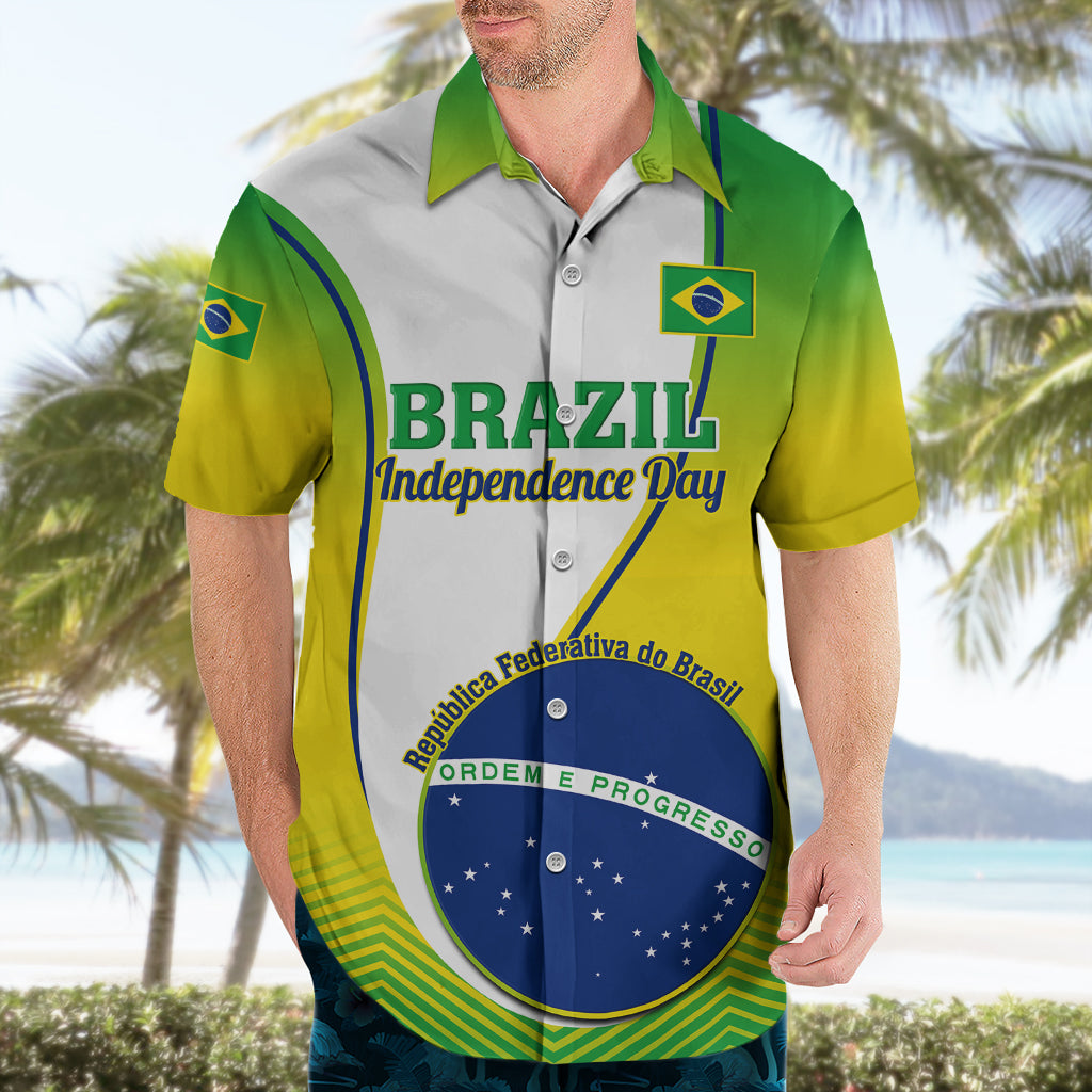 Custom Brazil Hawaiian Shirt Sete de Setembro Happy Independence Day - Wonder Print Shop