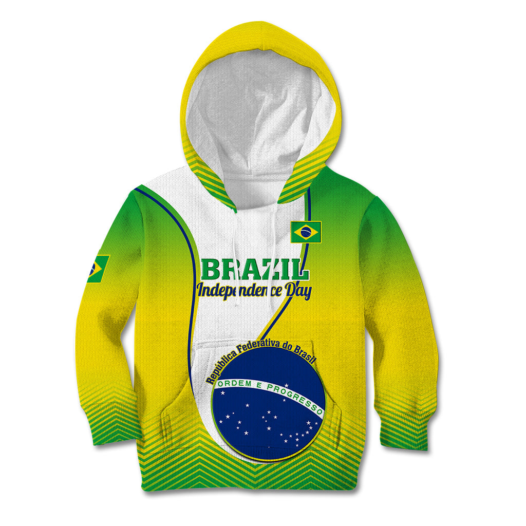 Custom Brazil Kid Hoodie Sete de Setembro Happy Independence Day - Wonder Print Shop
