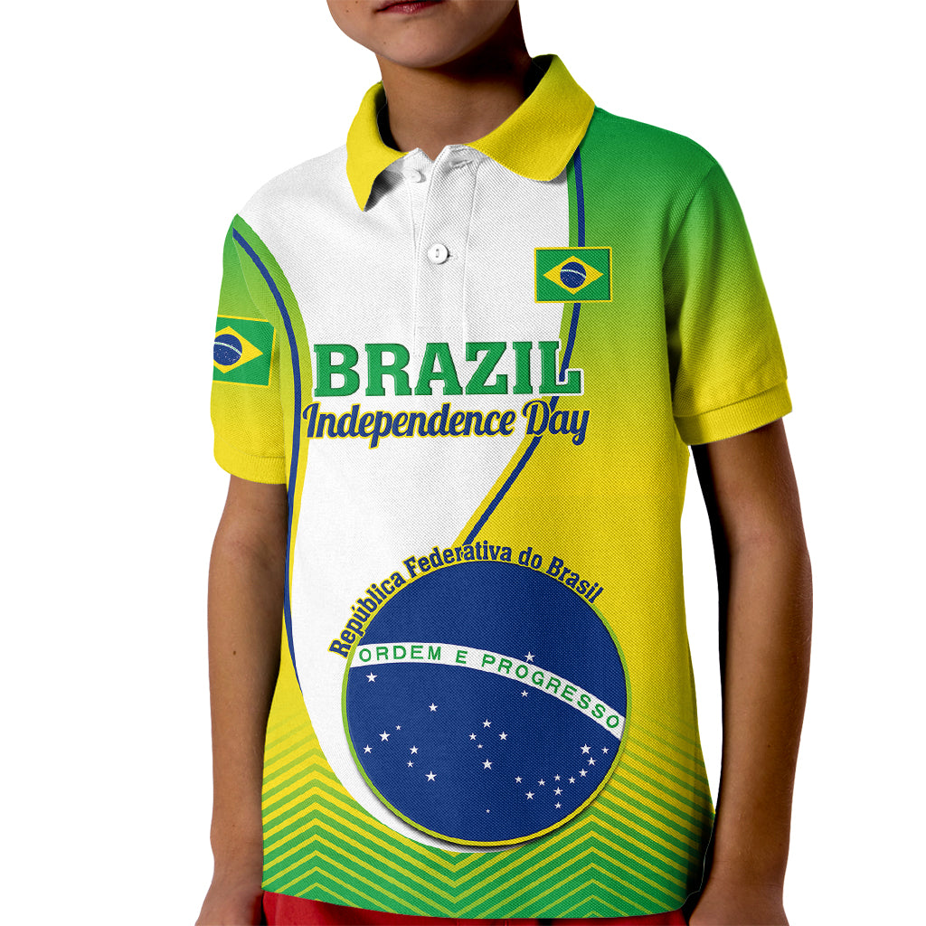 Custom Brazil Kid Polo Shirt Sete de Setembro Happy Independence Day - Wonder Print Shop