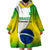Custom Brazil Wearable Blanket Hoodie Sete de Setembro Happy Independence Day - Wonder Print Shop