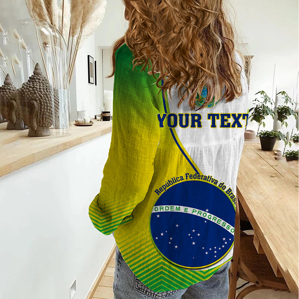 Custom Brazil Women Casual Shirt Sete de Setembro Happy Independence Day - Wonder Print Shop