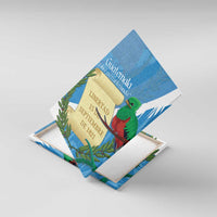Guatemala Independence Day Canvas Wall Art Coat Of Arms With Resplendent Quetzal Grunge Style - Wonder Print Shop