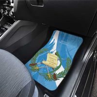Guatemala Independence Day Car Mats Coat Of Arms With Resplendent Quetzal Grunge Style - Wonder Print Shop