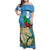 Guatemala Independence Day Family Matching Off Shoulder Maxi Dress and Hawaiian Shirt Coat Of Arms With Resplendent Quetzal Grunge Style - Wonder Print Shop