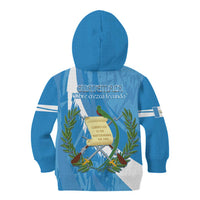 Guatemala Independence Day Kid Hoodie Coat Of Arms With Resplendent Quetzal Grunge Style - Wonder Print Shop