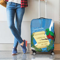 Guatemala Independence Day Luggage Cover Coat Of Arms With Resplendent Quetzal Grunge Style - Wonder Print Shop