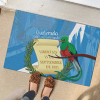 Guatemala Independence Day Rubber Doormat Coat Of Arms With Resplendent Quetzal Grunge Style - Wonder Print Shop