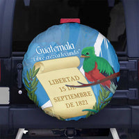Guatemala Independence Day Spare Tire Cover Coat Of Arms With Resplendent Quetzal Grunge Style - Wonder Print Shop