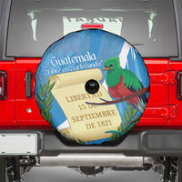 Guatemala Independence Day Spare Tire Cover Coat Of Arms With Resplendent Quetzal Grunge Style - Wonder Print Shop