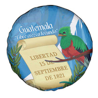 Guatemala Independence Day Spare Tire Cover Coat Of Arms With Resplendent Quetzal Grunge Style - Wonder Print Shop