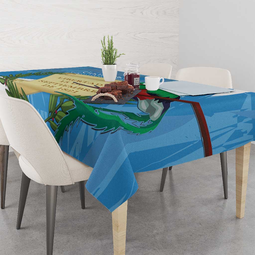 Guatemala Independence Day Tablecloth Coat Of Arms With Resplendent Quetzal Grunge Style - Wonder Print Shop