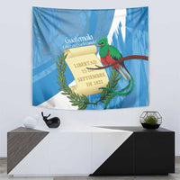 Guatemala Independence Day Tapestry Coat Of Arms With Resplendent Quetzal Grunge Style - Wonder Print Shop