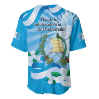 Guatemala Independence Day Baseball Jersey Since 1821 Coat Of Arms With Tikal - Wonder Print Shop