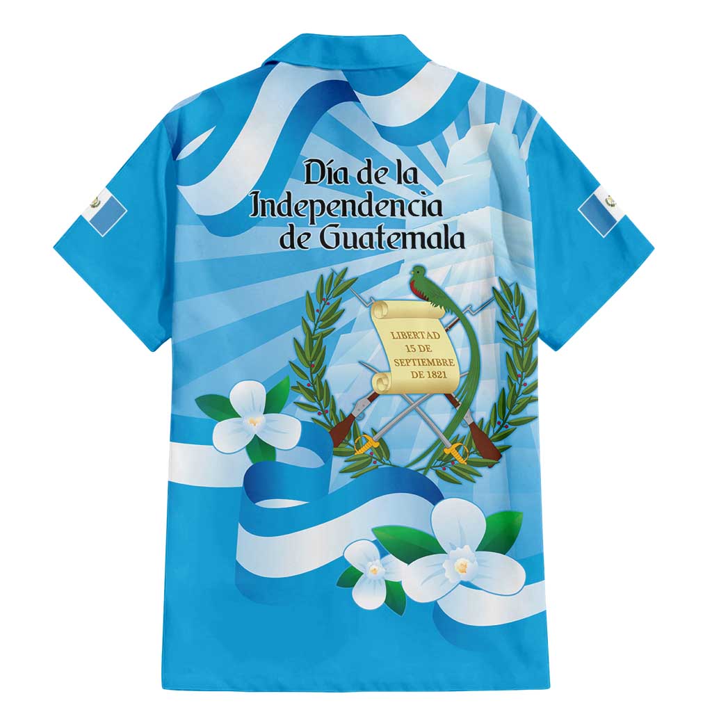 Guatemala Independence Day Family Matching Mermaid Dress and Hawaiian Shirt Since 1821 Coat Of Arms With Tikal - Wonder Print Shop