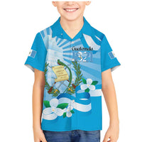 Guatemala Independence Day Family Matching Mermaid Dress and Hawaiian Shirt Since 1821 Coat Of Arms With Tikal - Wonder Print Shop