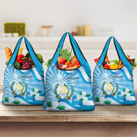 Guatemala Independence Day Grocery Bag Since 1821 Coat Of Arms With Tikal