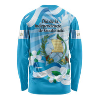 Guatemala Independence Day Long Sleeve Shirt Since 1821 Coat Of Arms With Tikal - Wonder Print Shop