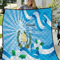 Guatemala Independence Day Quilt Since 1821 Coat Of Arms With Tikal - Wonder Print Shop