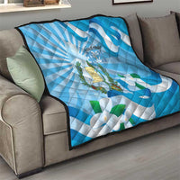 Guatemala Independence Day Quilt Since 1821 Coat Of Arms With Tikal - Wonder Print Shop