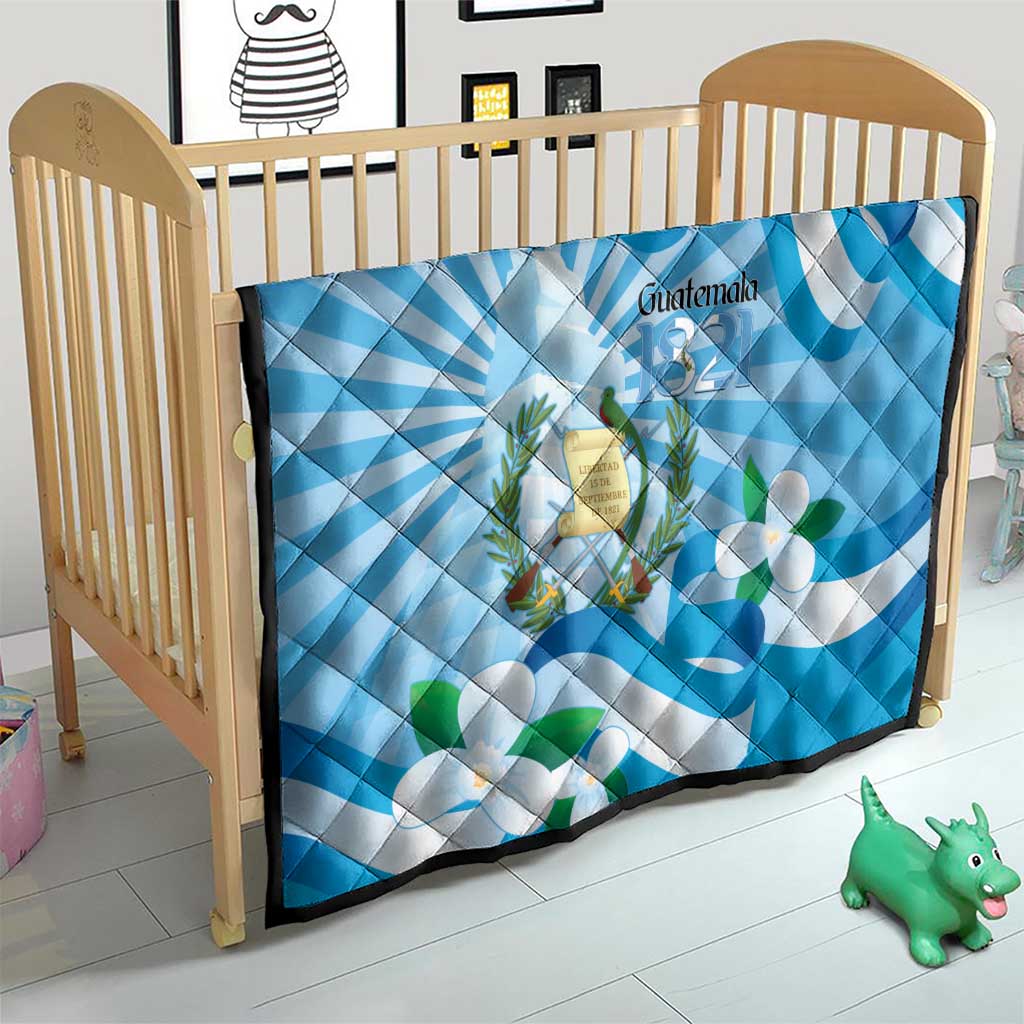 Guatemala Independence Day Quilt Since 1821 Coat Of Arms With Tikal - Wonder Print Shop