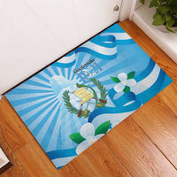 Guatemala Independence Day Rubber Doormat Since 1821 Coat Of Arms With Tikal - Wonder Print Shop