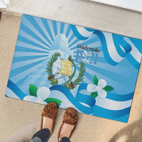 Guatemala Independence Day Rubber Doormat Since 1821 Coat Of Arms With Tikal - Wonder Print Shop
