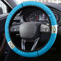 Guatemala Independence Day Steering Wheel Cover Since 1821 Coat Of Arms With Tikal - Wonder Print Shop