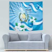 Guatemala Independence Day Tapestry Since 1821 Coat Of Arms With Tikal - Wonder Print Shop