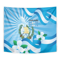 Guatemala Independence Day Tapestry Since 1821 Coat Of Arms With Tikal - Wonder Print Shop