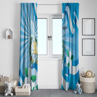 Guatemala Independence Day Window Curtain Since 1821 Coat Of Arms With Tikal - Wonder Print Shop