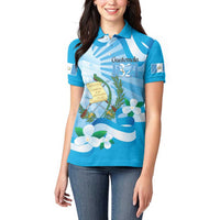 Guatemala Independence Day Women Polo Shirt Since 1821 Coat Of Arms With Tikal - Wonder Print Shop
