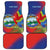 Personalized Costa Rica Independence Day Car Mats Scarlet Macaw Parrot With Coat Of Arms - Wonder Print Shop