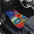 Personalized Costa Rica Independence Day Car Mats Scarlet Macaw Parrot With Coat Of Arms - Wonder Print Shop