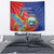Personalized Costa Rica Independence Day Tapestry Scarlet Macaw Parrot With Coat Of Arms - Wonder Print Shop