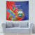 Personalized Costa Rica Independence Day Tapestry Scarlet Macaw Parrot With Coat Of Arms - Wonder Print Shop